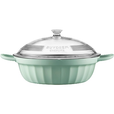 Buydeem Cast Aluminum Nonstick Multi function pot 3, 8L, model CP181, color Cozy Greenish (CP181-CG)