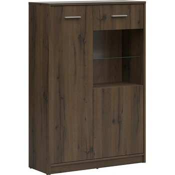 BRW Ниска витрина nepo plus reg1d1w/90 дъб нобле