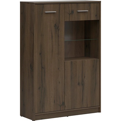 BRW Ниска витрина nepo plus reg1d1w/90 дъб нобле
