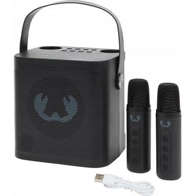 Přenosný set Fresh 'n Rebel KARAOKE SET reproduktor 2 x mikrofon BLACK
