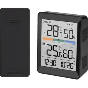 Solight TE45 - Метеостанция с будилник, 2xAAA, черна (SL1571) Будилник