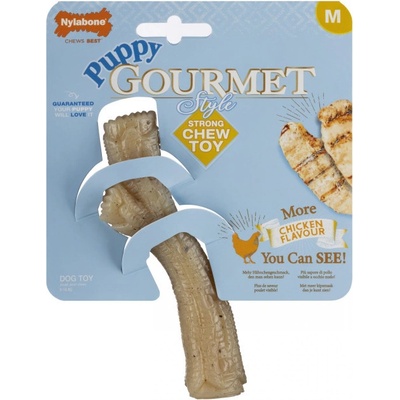 Nylabone hračka Gourmet Puppy klacek příchuť kuřecí M