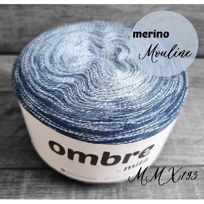 MILA OMBRE MERINO Mouliné 1200m/4nitka MMX193 - MODRÉ DŽÍNY