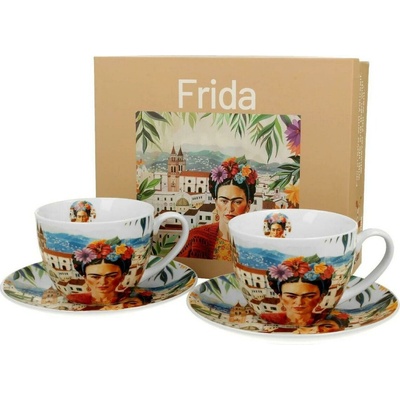 Duo Porcelánová šálka s podšálkou Mexican Art Frida 2 x 270 ml