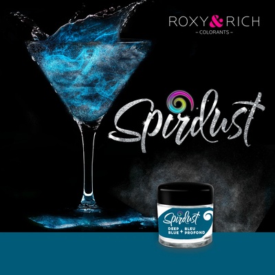 Roxy and Rich Metalická farba na nápoje Spirdust tmavomodrá 1,5 g