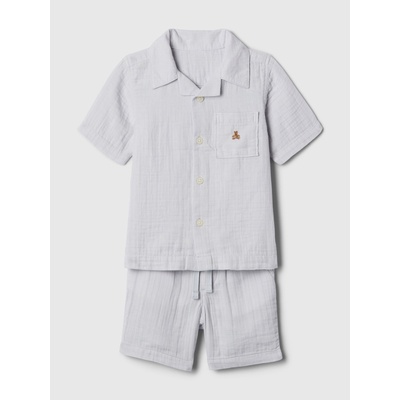 GAP Baby муселинско пижамо Brannan Bear GAP GAP | Siv | Момчешки | 80-86