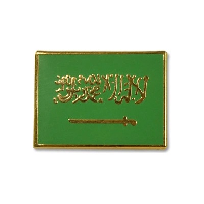 Odznak (pins) 18mm vlajka Saudská Arábia - farebný