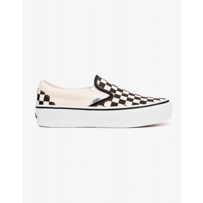 Vans Classic Slip-On Platform black & white checkerboard / white – Zboží Dáma