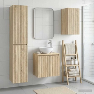 vidaXL Комплект мебели за баня 3 бр. Дъб сонома 33 x 34, 5 x 160 см (3406065)