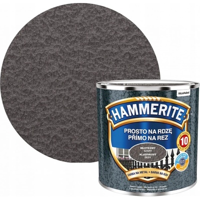 AkzoNobel Hammerite přímo na rez kladívkový šedý 0,25l