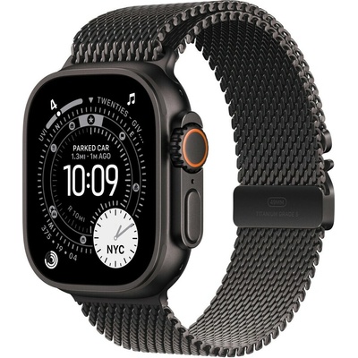 Apple Watch 49mm milánský tah z černého titanu - Large MGHU4ZM/A – Zboží Živě