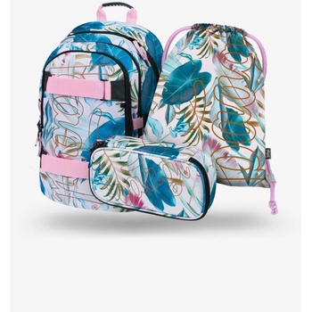 BAAGL 3 SET Skate Leafs: раница, моливник, чанта BAAGL BAAGL | Lilav | Момичешки | ONE SIZE
