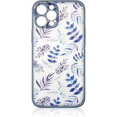 HQWear Дизайнерски калъф за iPhone 12 Pro Max флорален, тъмносин (9145576253748)