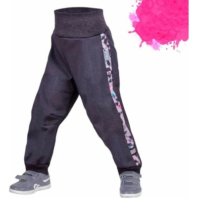 Unuo Batolecí softshellové kalhoty s fleecem Street Žíhaná antracitová Metricon Holka