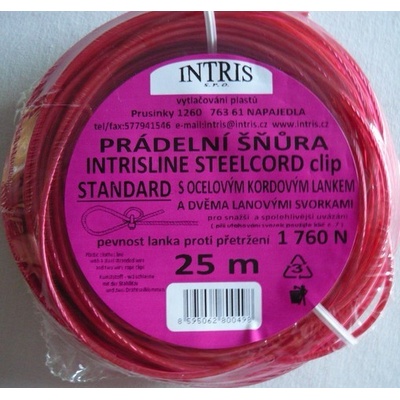 Intris Standard Šňůra na prádlo s ocelovým lankem PVC potah 25 m – Zboží Dáma