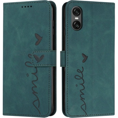 VSECHNONAMOBIL 79508 ART SMILE Peněženkový obal s řemínkem pro Sony Xperia 10 VI zelený – Hledejceny.cz