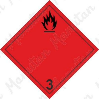 Nebezpečí požáru hořlavé kapaliny č.3 A, samolepka 100 x 100 x 0,1 mm