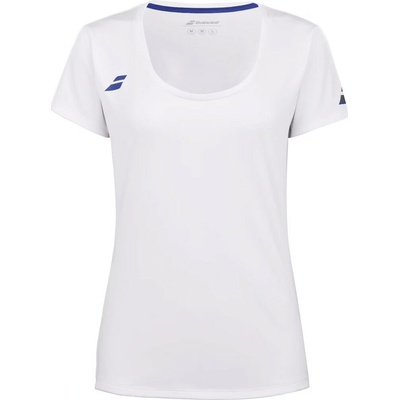 Babolat Play Cap Sleeve Top Girl white/white Bílý