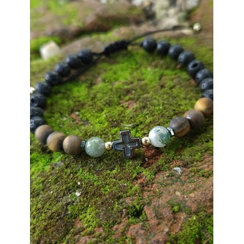 Image 1 of Златна мъжка гривна с кръст (МЕК3)