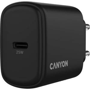 CANYON Адаптер за Захранване CANYON charger OnCharge 250 25W 1xPD EU Black (CNE-CHA250-11)