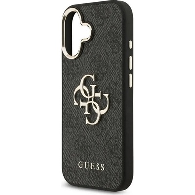 CG Mobile iPhone 17 GUESS 4G BIG CLASSIC LOGO Силиконов протектор за екрана Удароустойчив кожен ефект Заден капак BLACK/GOLD GUHCP17S4GMGCGR (GUHCP17S4GMGCGR)