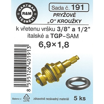 HARTMAN těsnění "O" kroužky baterie TGP 6,9*1,8mm, sada č. 191