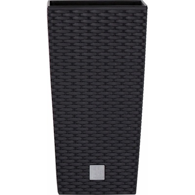 Prosperplast Kvetináč Rato Square vysoký - antracit - 29 x 29 x 55 cm