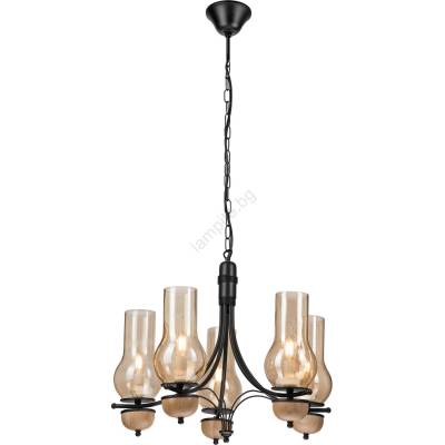 Brilagi - LED Пендел COTTAGE 5xE14/40W/230V бук/кафяв (BG1524A)