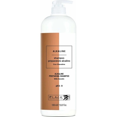 Black Alkaline Preparing Shampoo With Keratin 1000 ml