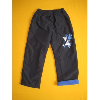 Arex ČR Zateplené šusťákové kalhoty s potiskem hladký šusťák 1 tmavěmodrá