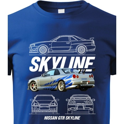Dětské tričko Nissan Skyline GTR Modrá Canvas Bezvatriko.cz 2329