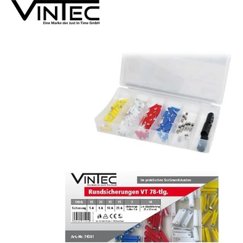 Image 1 of VINTEC Предпазител за автомобил (бушон) кръгъл, 78 броя в кутия (vntc 74501)
