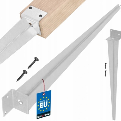 Domax patka sloupku do betonu PS 84 L, galvanický zinek DMX48075