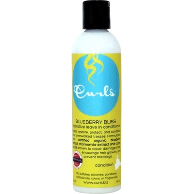 Curls Blueberry Bliss Leave-in Bezoplachový kondicionér na poškodené vlasy 236 ml