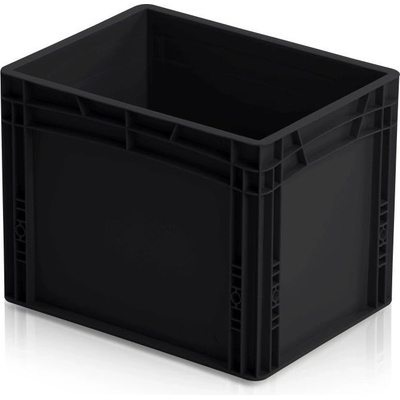 TBA Plastová ESD Euro přepravka 400 x 300 x 320 cmmm plný úchyt