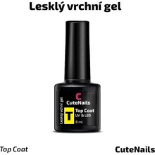 CuteNails Lesklý vrchní gel Top Coat 8 ml