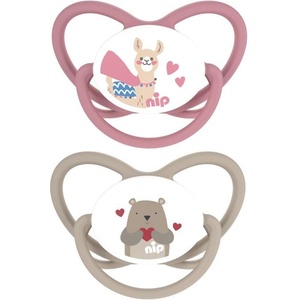 NIP Силиконови залъгалки NIP - Butterfly, Лама и мече, 5-18 м, 2 броя (240008213105132) - ozone