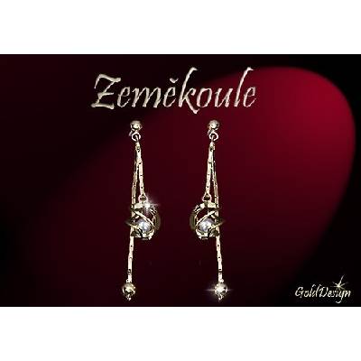 Gold Design zeměkoule zlacené GD924