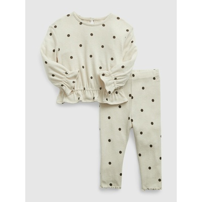 GAP Бебешки комплект тениска и клин GAP GAP | Bezhov | Момичешки | 68-80