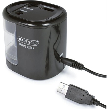 Rapesco Острилка PS12, електрическа, с USB, черна (1015200062)