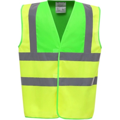 Yoko vesta HVW100 Hi Vis výstražná Zelená lime žltá fluorescent