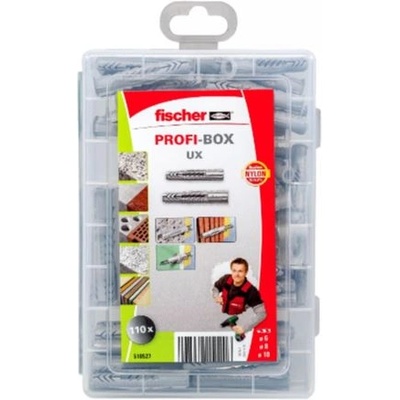 FISHER КОМПЛЕКТ ДЮБЕЛИ fischer 518527 ux/ux-r profi box 110бр (518527)