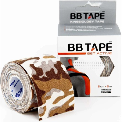 BB Tape Kineziologický tejp camo brown 5 cm x 5 m