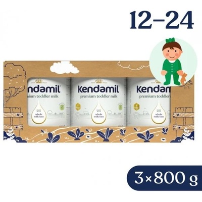 Kendamil Premium 3 HMO+ (3× 800 g), приказна опаковка с театър За голямата ряпа