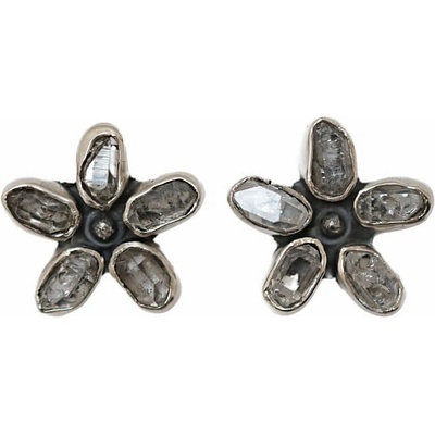 Nefertitis Herkimer diamant náušnice pecky stříbro Ag 925 E720 NF658951,5 cm, 4,2 g