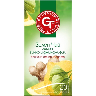 GT ЗЕЛЕН ЧАЙ С ЛИМОН, ГИНКО И ДЖИНДЖИФИЛ
