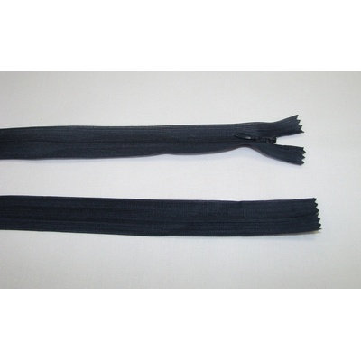 Zips krytý 3mm modrá tmavá nedeliteľný 50cm dederon