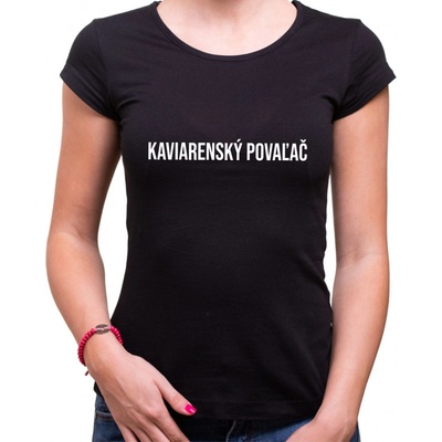 Coolsign Tričko Kaviarenský povaľač čierna