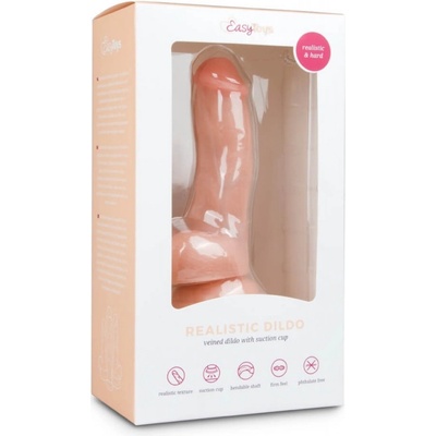 Easytoys dildo s přísavkou a varlaty 15cm