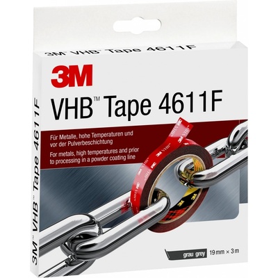 3M VHB Obojstranná silne lepiaca akrylová páska 19 mm x 3 m tmavosivá 4611 F8231